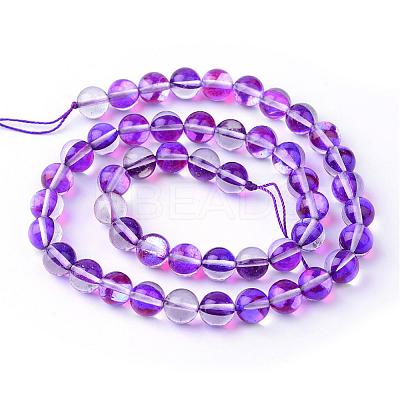 Synthetic Moonstone Beads Strands G-R375-6mm-B-1