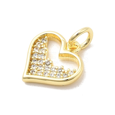 Brass Micro Pave Cubic Zirconia Charms KK-C139-25C-G-1