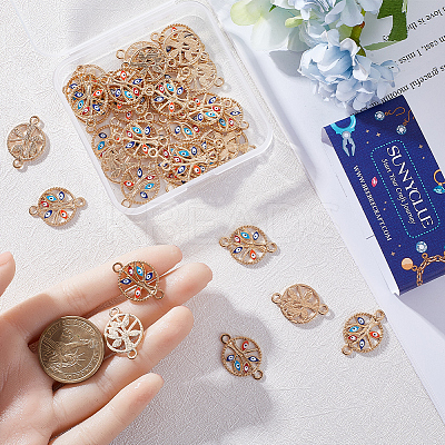 40Pcs Alloy Enamel Connector Charms FIND-SC0006-10-1