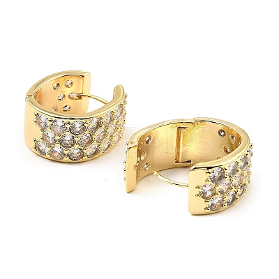 Brass with Cubic Zirconia Cuff Earrings EJEW-K254-06G-1