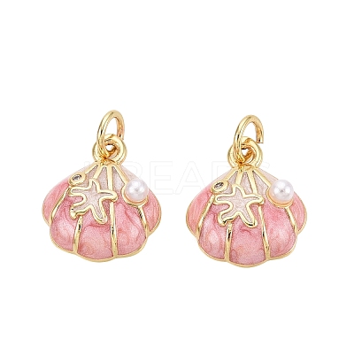 Brass Enamel Charms KK-Q077-09G-06-1