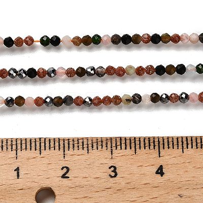 Natural & Synthetic Mixed Gemstone Beads Strands G-RM2025-A16-2mm-A-1