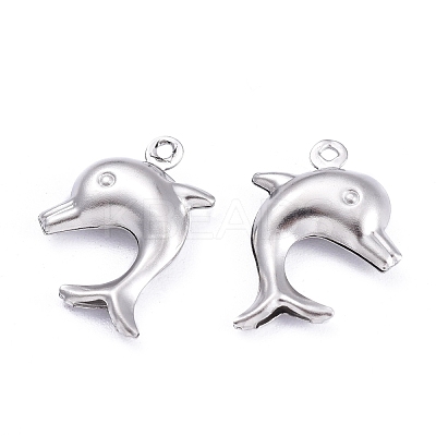 Tarnish Resistant Dolphin 304 Stainless Steel Pendants X-STAS-I045-29-1