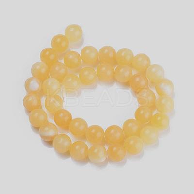 Natural Topaz Jade Beads Strands G-E266-11A-10mm-1