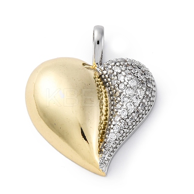 Brass Micro Pave Cubic Zirconia Pendants KK-S510-32GP-05-1