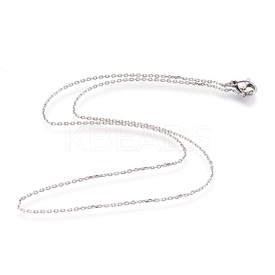 Non-Tarnish 304 Stainless Steel Cable Chain Necklaces LS-NJEW-G313-16P-1