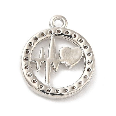Brass Micro Pave Cubic Zirconia Pendants KK-Q772-02P-1