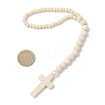 Printed Wooden Cross for Door Knob Protection HJEW-JM02802-1