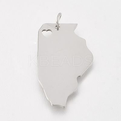 Tarnish Resistant 201 Stainless Steel Pendants STAS-T038-77-1