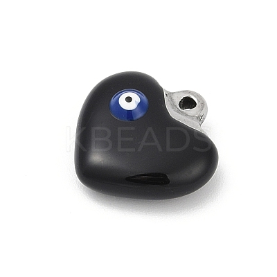 304 Stainless Steel Enamel Pendants STAS-Q350-19P-B-1