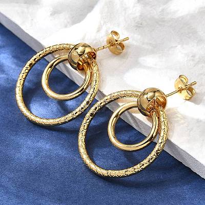 201 Stainless Steel Earrings EJEW-Q026-02G-B-1