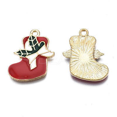 Rack Plating Alloy Enamel Pendants ENAM-T011-149-1
