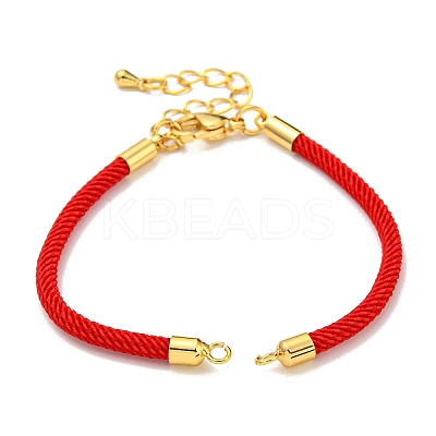 Nylon Cords Bracelet Makings Fit for Connector Charms AJEW-P116-02G-16-1