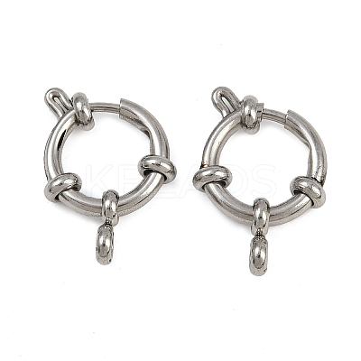 304 Stainless Steel Spring Ring Clasps STAS-B095-02P-02-1