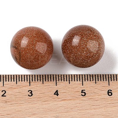 Synthetic Goldstone No Hole Sphere Beads G-K353-04D-25-1