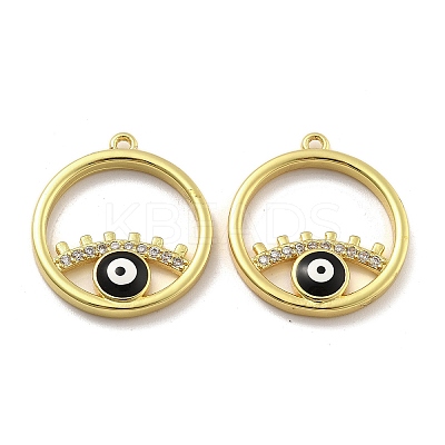 Brass Micro Pave Cubic Zirconia Pendants KK-U060-07G-01-1