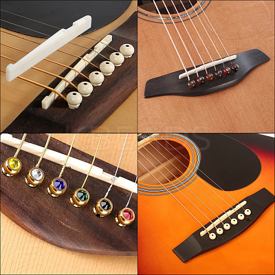 41Pcs 7 Styles Plastic Guitar String Pins Set AJEW-CN0004-47-1