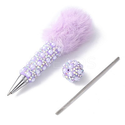 Alloy Beadable Pen AJEW-A066-01F-1