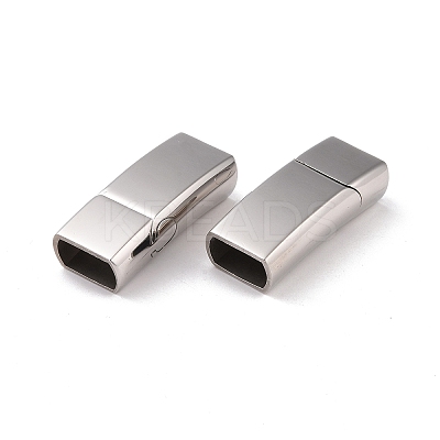 Tarnish Resistant 304 Stainless Steel Magnetic Clasps with Glue-in Ends LS-STAS-I011-05-1