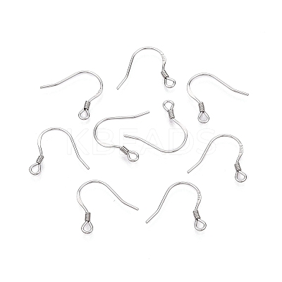 Anti-Tarnish Rhodium Plated 925 Sterling Silver Earring Hooks STER-N016-32P-1