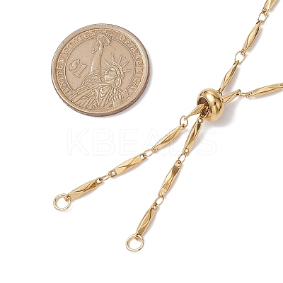Ion Plating(IP) 304 Stainless Steel Slider Necklace Makings AJEW-JB01268-01-1