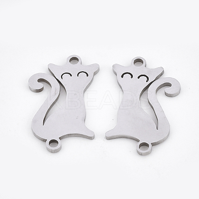 Tarnish Resistant 201 Stainless Steel Kitten Links connectors LS-STAS-T044-58P-1
