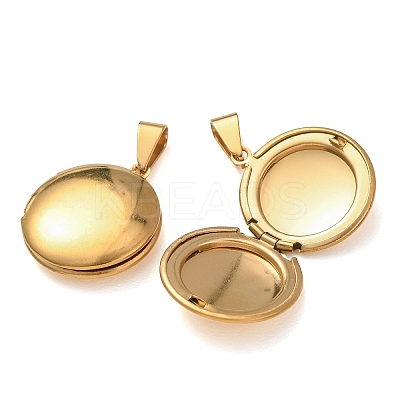 316 Stainless Steel Locket Pendants STAS-K321-11B-G-1