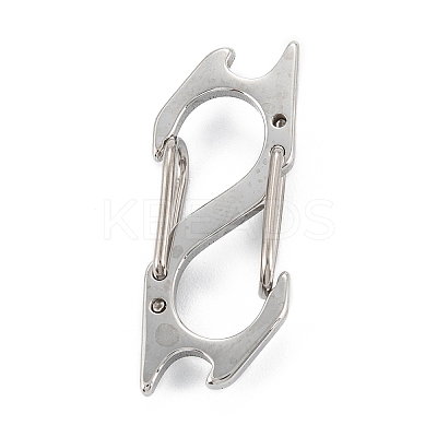 Non-Tarnish 304 Stainless Steel S-Hook Clasps LS-STAS-C024-07P-1