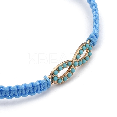 Adjustable Nylon Cord Braided Bead Bracelets BJEW-JB05394-03-1