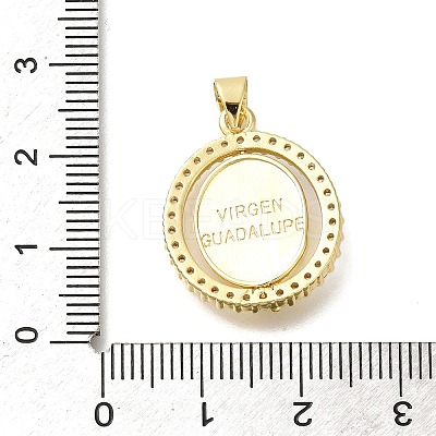 Rack Plating Brass with Cubic Zirconia Pendants KK-Z086-33G-12-1