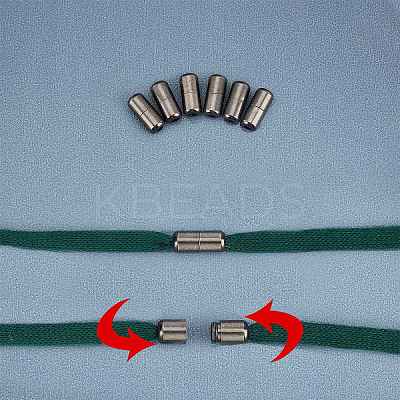 Brass Capsule Lace Lock Buckles KK-PH0001-29B-1