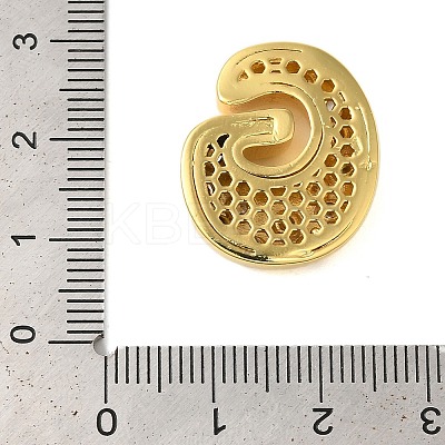 Rack Plating Brass Micro Pave Clear Cubic Zirconia Perdants KK-C067-11G-G-1