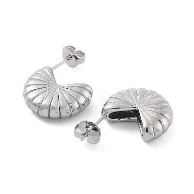 Non-Tarnish 304 Stainless Steel Flower Stud Earrings EJEW-P258-48P-1