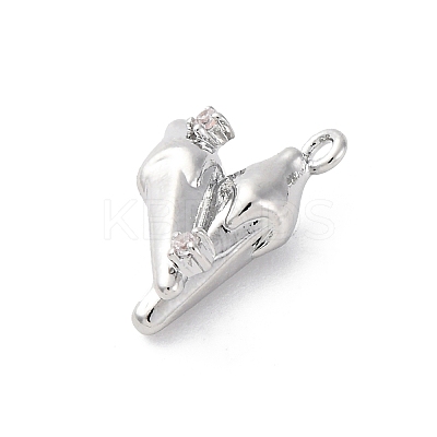 Brass Rhinestone Pendants KK-E793-12P-1