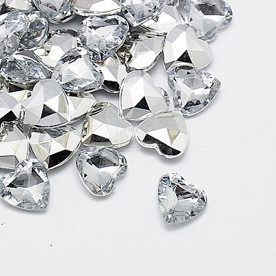 Imitation Taiwan Acrylic Rhinestone Cabochons GACR-A018-12x12mm-01-1
