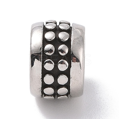 304 Stainless Steel Manual Polishing European Beads STAS-G276-24AS-1