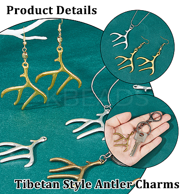 28Pcs 4 Colors Tibetan Style Alloy Pendants FIND-HS0002-15-1