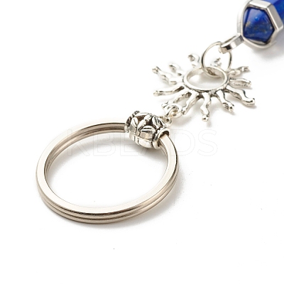 Natural Mixed Gemstone Keychain KEYC-JKC00280-1