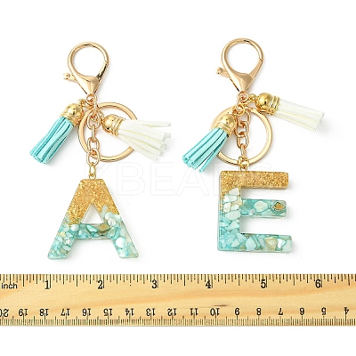 Transparent Epoxy Resin Pendant Keychains KEYC-FS00022-15-1