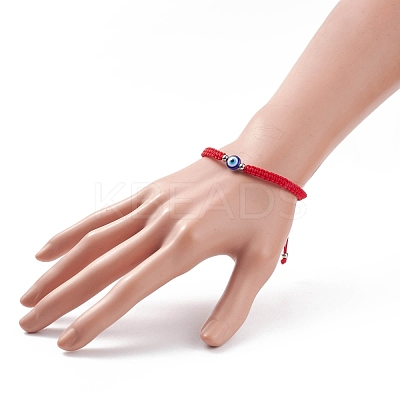 Resin Evil Eye Braided Bead Bracelet BJEW-JB08424-02-1