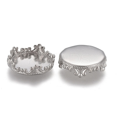 Tarnish Resistant 304 Stainless Steel Cabochon Settings STAS-P249-14P-1