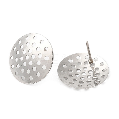 Non-Tarnish 304 Stainless Steel Stud Earring Findings STAS-R123-18B-P-1