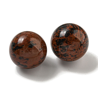 Natural Mahogany Obsidian Round Ball Figurines Statues for Home Office Desktop Decoration G-P532-02A-29-1