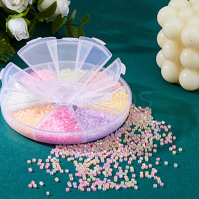80G 8 Colors Luminous Glow in the Dark Cylinder Seed Beads SEED-DC0001-16B-1