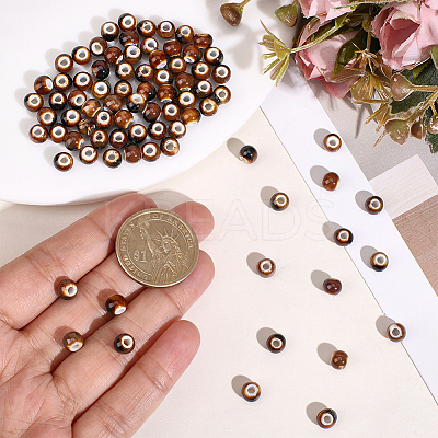 120Pcs Handmade Porcelain Beads PORC-PA0001-30B-1