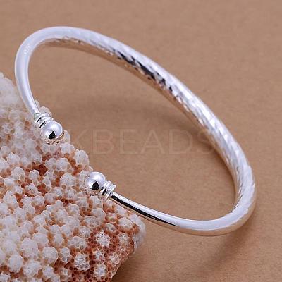 Brass Torque Bangles Cuff Bangles For Women BJEW-BB12407-1