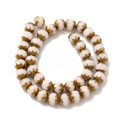 Opaque Solid Color Glass Beads Strands GLAA-G098-02D-1