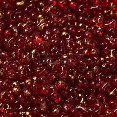 Spray Painted Glass Seed Beads SEED-F005-11A-04-1