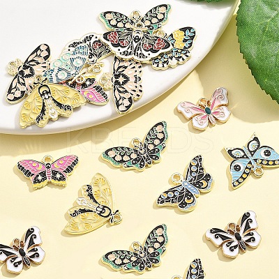 24Pcs 12 Styles Alloy Enamel Pendants ENAM-FS0001-94-1