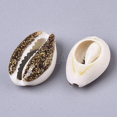 Natural Cowrie Shell Beads SSHEL-N034-36B-1